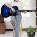 Karrera 38in Cutaway Acoustic Guitar Blue Burst w/ Bag