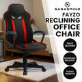 Sarantino Fayzo Racing Gaming Chair Black Red Mesh Adjustable