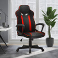 Sarantino Fayzo Racing Gaming Chair Black Red Mesh Adjustable