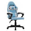 Sarantino Kids Study Gaming Chair Black White Adjustable Height