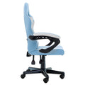 Sarantino Kids Study Gaming Chair Black White Adjustable Height