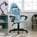 Sarantino Kids Study Gaming Chair Black White Adjustable Height