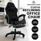 Sarantino Gaming Chair High Back Reclining Black Footrest