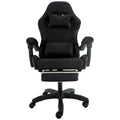 Sarantino Gaming Chair High Back Reclining Black Footrest