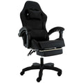 Sarantino Gaming Chair High Back Reclining Black Footrest