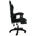 Sarantino Gaming Chair High Back Reclining Black Footrest
