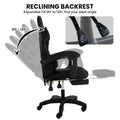 Sarantino Gaming Chair High Back Reclining Black Footrest