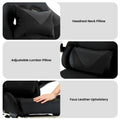 Sarantino Gaming Chair High Back Reclining Black Footrest