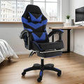 Sarantino Cueva Reclining High Back Office Gaming Chair Seat Retractable Footrest Office Computer Black & Blue