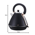 Pronti Toaster Kettle Coffee Machine Breakfast Set Black