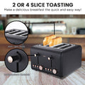 Pronti Toaster Kettle Coffee Machine Breakfast Set Black