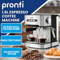 Pronti Toaster Kettle Coffee Machine Breakfast Set White