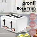 Pronti Toaster Kettle Coffee Machine Breakfast Set White