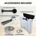 Pronti Toaster Kettle Coffee Machine Breakfast Set White