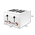 Pronti Toaster Kettle Coffee Machine Breakfast Set White