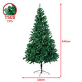 Christabelle 2.4m Green Christmas Tree 1500 Tips Xmas Decor