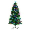 Christabelle 2.1m Pre Lit Fibre Optic Christmas Tree Xmas Decor