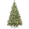Christabelle 2.4m Pre-Lit LED Artificial Christmas Tree with Snow Tipped Needles Pine Cones Stand