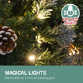Christabelle 2.4m Pre-Lit LED Christmas Tree Pine Cones