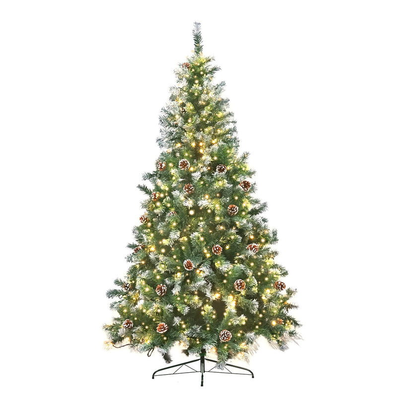 Christabelle 2.7m Pre Lit LED Christmas Tree Pine Cones