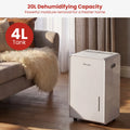Dimplex 20L Portable Dehumidifier with Preset Modes Fan Speeds 4L Water Tank Timer
