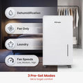 Dimplex 20L Portable Dehumidifier with Preset Modes Fan Speeds 4L Water Tank Timer