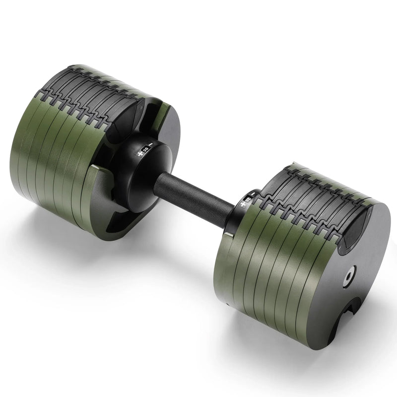 Powertrain 36KG Adjustable Dumbbell Dial-Up Green