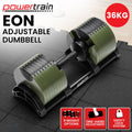 Powertrain 36KG Adjustable Dumbbell Dial-Up Green