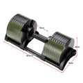 Powertrain 36KG Adjustable Dumbbell Dial-Up Green