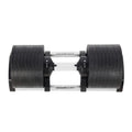 Powertrain Eon 45kg Adjustable Dumbbell, Quick Dial 5-45kg Weight for Home Gym Strength Training - Black