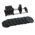 Powertrain Eon 45kg Adjustable Dumbbell, Quick Dial 5-45kg Weight for Home Gym Strength Training - Black
