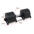 Powertrain Eon 90kg Adjustable Dumbbells Home Gym Strength Training