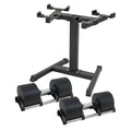 Powertrain Eon 2x45kg Adjustable Dumbbells Stand Home Gym