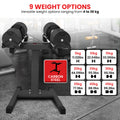 Powertrain Eon 2x45kg Adjustable Dumbbells Stand Home Gym