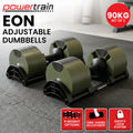 Powertrain Eon 90KG Adjustable Dumbbells Pair Green