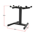 Powertrain 90kg Adjustable Dumbbells Pair Green Stand