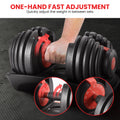 Powertrain 48kg Adjustable Dumbbells 15-in-1 Home Gym Red