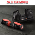 Powertrain 48kg Adjustable Dumbbells 15-in-1 Home Gym Red