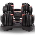 Powertrain 48kg Adjustable Dumbbells 15-in-1 Home Gym Red
