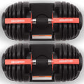 Powertrain 48kg Adjustable Dumbbells 15-in-1 Home Gym Red