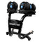 Powertrain 48kg Adjustable Dumbbell Set Stand Blue