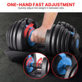 Powertrain 48kg Adjustable Dumbbell Set Stand Blue