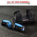 Powertrain 48kg Adjustable Dumbbell Set Stand Blue