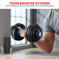 Powertrain 48kg Adjustable Dumbbell Set Stand Blue