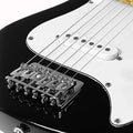 Karrera Kids Electric Guitar Junior Beginner Double Cutaway Scaled-Down Instrument for Children - Black