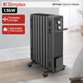 Dimplex 1.5kW Oil Free Portable Column Heater - Electric Radiator with Adjustable Thermostat - Black