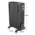 Dimplex 1.5kW Oil Free Portable Column Heater - Electric Radiator with Adjustable Thermostat - Black