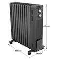Dimplex 2.4kW Oil Free Column Heater Black Thermostat