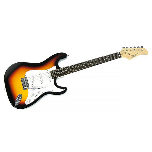 Karrera 39" Electric Guitar Sunburst Full Size Adjustable Bridge Whammy Bar