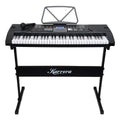 Karrera 61 Key Electronic Keyboard Piano with Stand Black